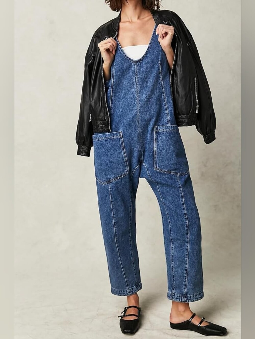 NWOT Free People High Roller Jumpsuit - Women's Sapphire BLUE Sz LRG